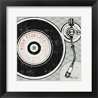 Framed Vintage Analog Record Player