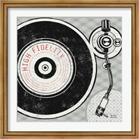 Framed Vintage Analog Record Player