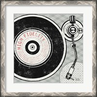 Framed Vintage Analog Record Player