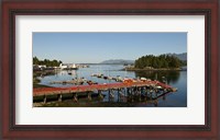 Framed Dock and harbor, Tofino, Vancouver Island, British Columbia