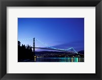 Framed Canada, British Columbia, Vancouver Lions Gate Bridge