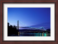 Framed Canada, British Columbia, Vancouver Lions Gate Bridge