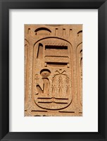 Framed Hieroglyphics, Obelisk, Ramses II, Temple of Luxor, Egypt