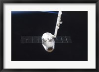 Framed SpaceX Dragon Cargo Craft Prior to Being Released from the Canadarm2
