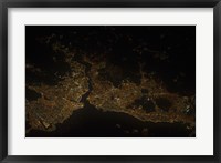 Framed Nighttime view of Istanbul, Turkey
