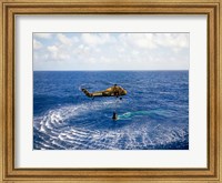 Framed Astronaut is Rescued by a US Marine Helicopter