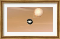 Framed Artist's Concept of the Mars Science Laboratory Curiosity Rover Parachute System