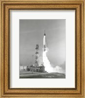 Framed NASA Project Mercury Spacecraft is test Launched from Cape Canaveral, Florida