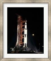 Framed Nighttime View of the Apollo 12 Space Vehicle