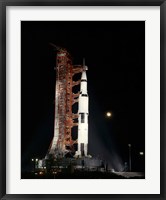 Framed Nighttime View of the Apollo 12 Space Vehicle