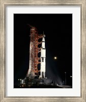 Framed Nighttime View of the Apollo 12 Space Vehicle