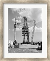 Framed Mercury-Redstone 3 Prelaunch Activities on the Mercury 5 Launch Pad