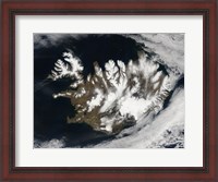 Framed Satellite view of Iceland