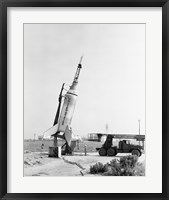 Framed Little Joe on Launcher at Wallops Island