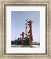 Framed Gemini 5 Spacecraft on its Launch Pad