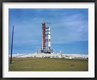 Framed Apollo Saturn 501 Launch Vehicle Mated to the Apollo Spacecraft