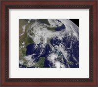 Framed Satellite view of a Low Pressure area over the United States