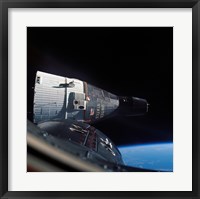 Framed Gemini 7 Spacecraft in Earth Orbit