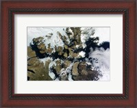 Framed Satellite view of Parry Channel and McClure Strait in the Northwest Passage