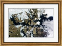 Framed Satellite view of Parry Channel and McClure Strait in the Northwest Passage