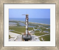 Framed Aerial view of the Apollo 15 Spacecraft on its Launch Pad