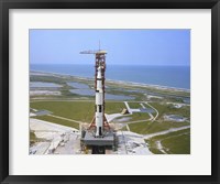 Framed Aerial view of the Apollo 15 Spacecraft on its Launch Pad