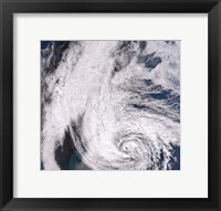 Framed Hurricane Sandy along the Northeastern Coast of the United States