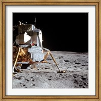 Framed View of the Apollo 14 Lunar Module on the Moon