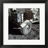 Framed Close-up view of the Lunar Roving Vehicle during Apollo 17 EVA