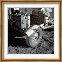 Framed Close-up view of the Lunar Roving Vehicle during Apollo 17 EVA