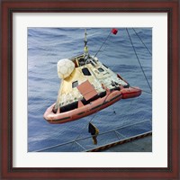 Framed Apollo 8 Capsule Being Hoisted Aboard the Recovery Carrier