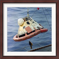 Framed Apollo 8 Capsule Being Hoisted Aboard the Recovery Carrier