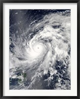 Framed Typhoon Sanba over the Pacific Ocean and Part of the Philippines