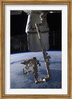 Framed SpaceX Dragon Commercial Cargo Craft Berthed to the ISS