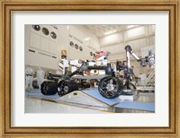 Framed Curiosity Rover in the Testing Facility