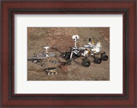 Framed Three Generations of Mars Rovers