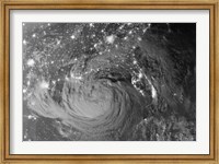 Framed Nighttime view of Tropical Storm Isaac