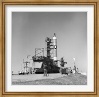 Framed View of the Gemini-Titan 3 on its Launch Pad at Cape Canaveral, Florida