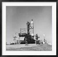 Framed View of the Gemini-Titan 3 on its Launch Pad at Cape Canaveral, Florida