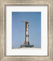 Framed Apollo 10 Space Vehicle on the Launch Pad at Kennedy Space Center