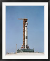 Framed Apollo 10 Space Vehicle on the Launch Pad at Kennedy Space Center