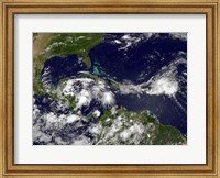 Framed Hurricane Alex Develops in the Western Caribbean