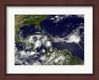 Framed Hurricane Alex Develops in the Western Caribbean