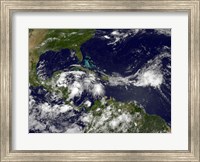Framed Hurricane Alex Develops in the Western Caribbean