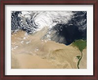 Framed Satellite View of a Dust Storm over Egypt