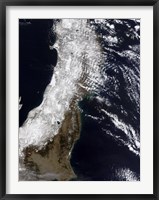 Framed Satellite View of Northeast Japan