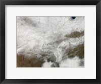 Framed Satellite View of a Severe Winter Storm over the Midwestern United States