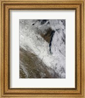 Framed Satellite View of Snow and Cold Across the Midwestern United States