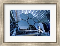 Framed James Webb Space Telescope Array being Tested in the X-ray and Cryogenic Facility