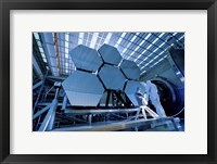Framed James Webb Space Telescope Array being Tested in the X-ray and Cryogenic Facility